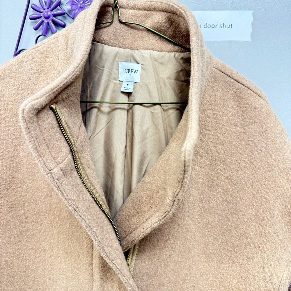 J. Crew Women's Camel Wool Jacket Sz 6‎